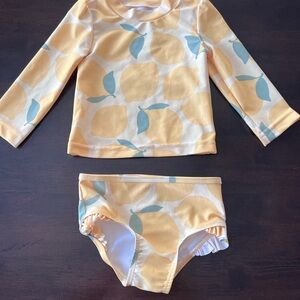 Carter's Lemon Print Rashguard Set